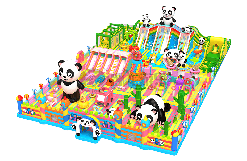 大型充气城堡熊猫勇士乐园